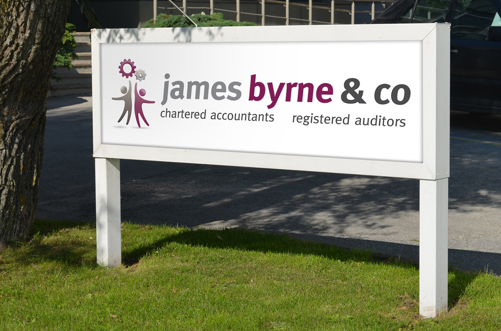 James Byrne & Co. Logo On Sign