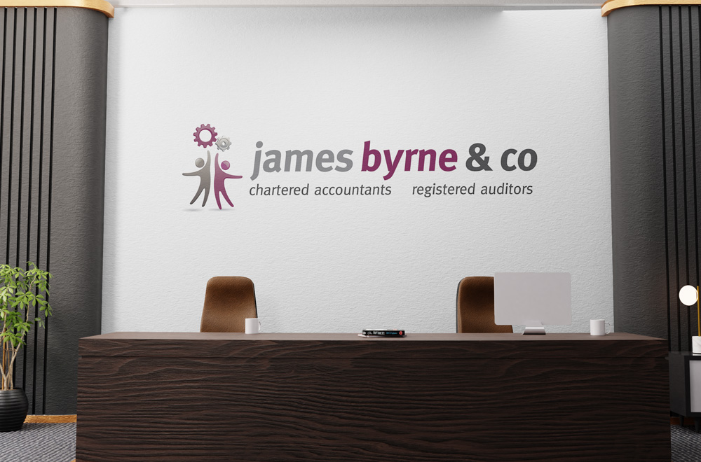 James Byrne & Co. Logo On Wall