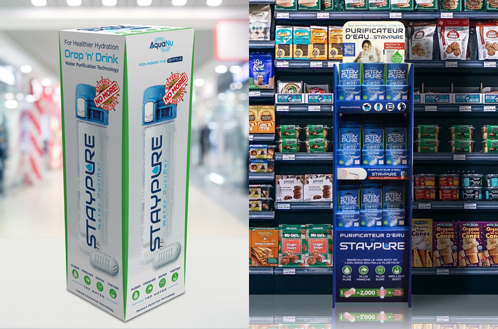 StayPure Bottle Box & FSDU In Store