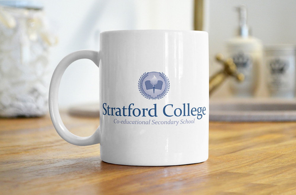 Stratford College Logo On Mug